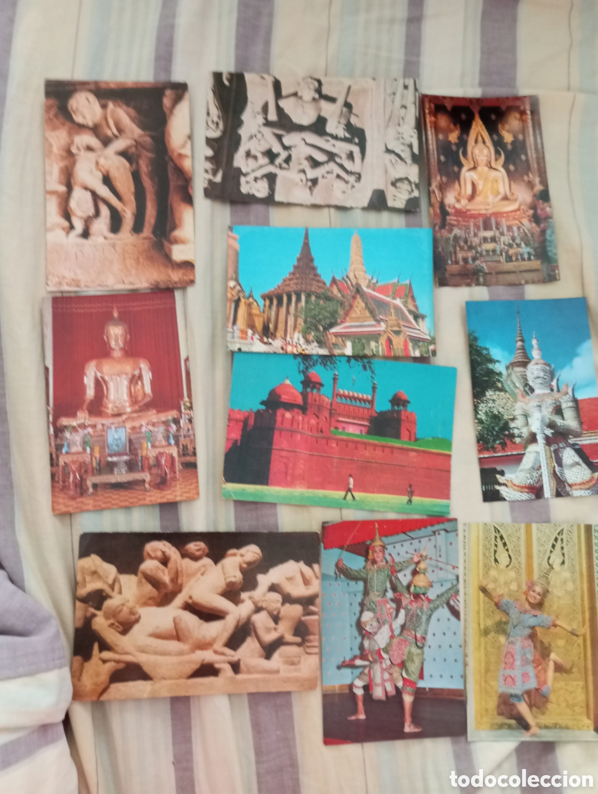 Postales: 10 postales Tailandia e India sin circular - Foto 1