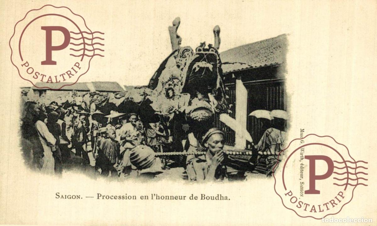 Postales: VIETNAM. SAIGON , Procession en lhonneur de Boudha - Foto 1