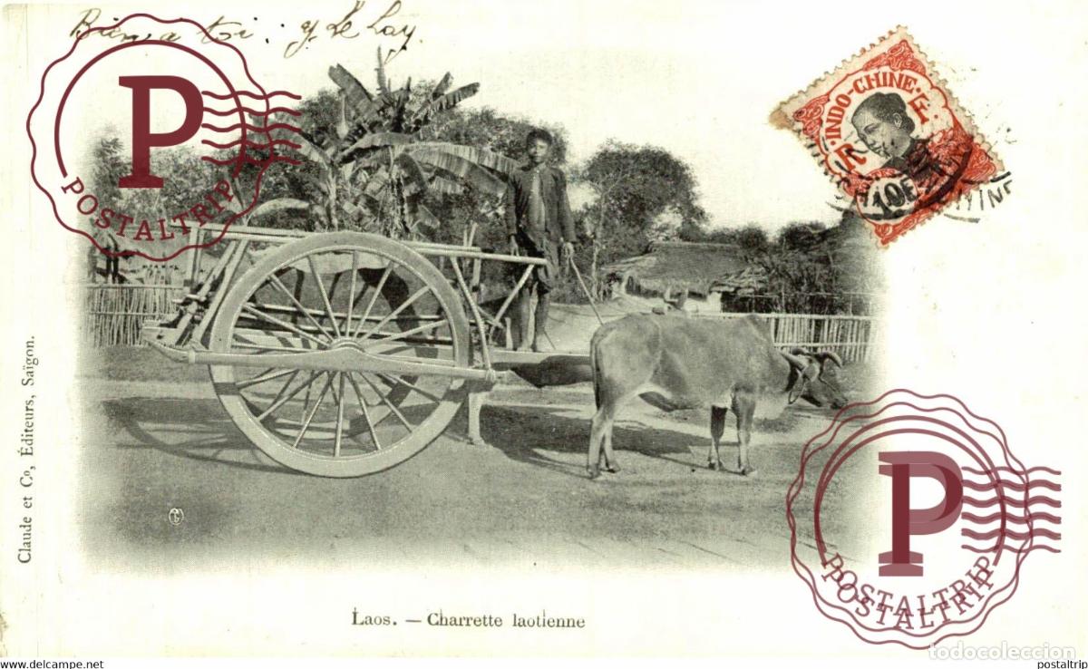 Postales: LAOS. Charrette Laotienne - Foto 1