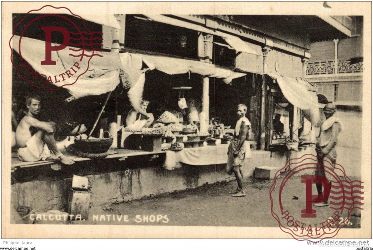 Postales: CALCUTTA. NATIVE SHOPS - Foto 1