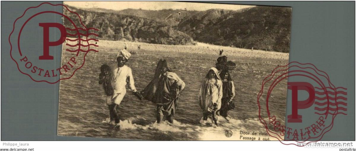 Postales: DOOR DE RIVIER. PASSAGE A GUE - Foto 1
