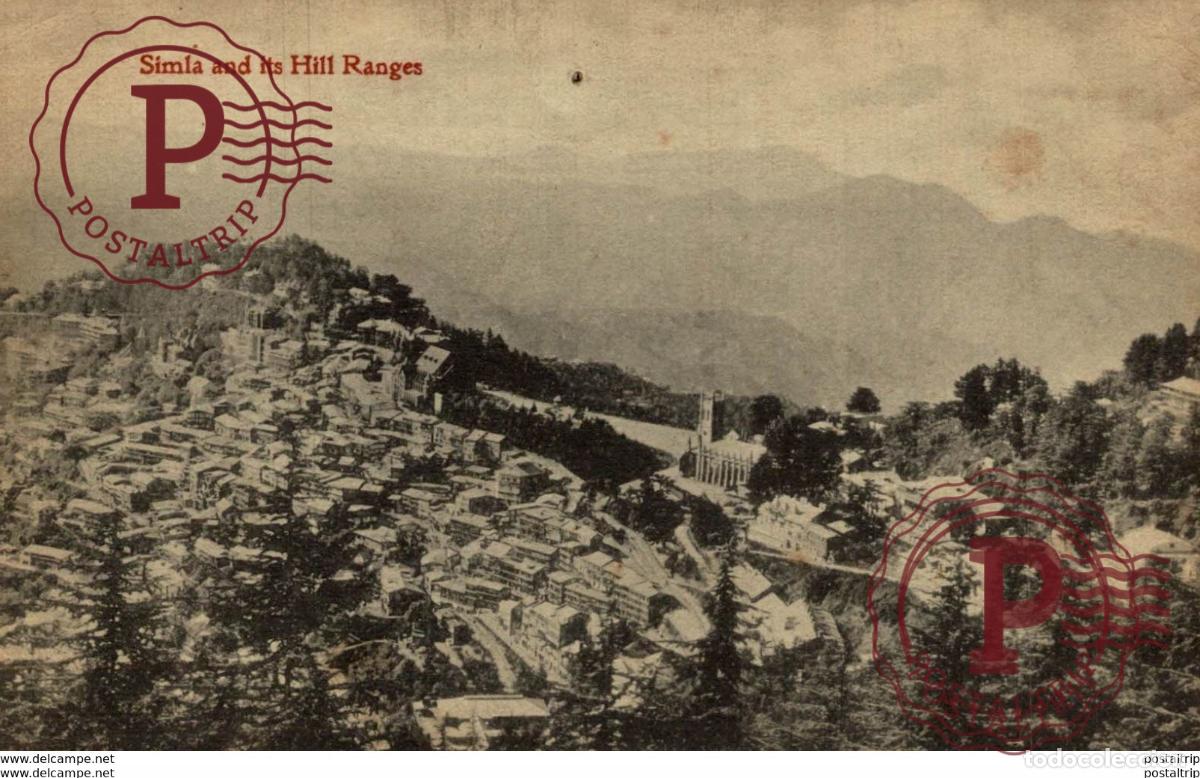 Cartes Postales: SIMLA AND ITS HILL RANGES INDIA ASIA