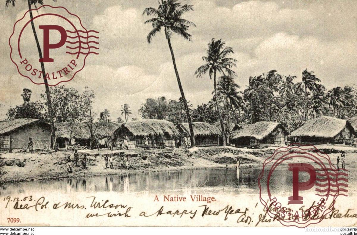 Cartes Postales: A NATIVE VILLAGE INDIA ASIA INDE INDIEN