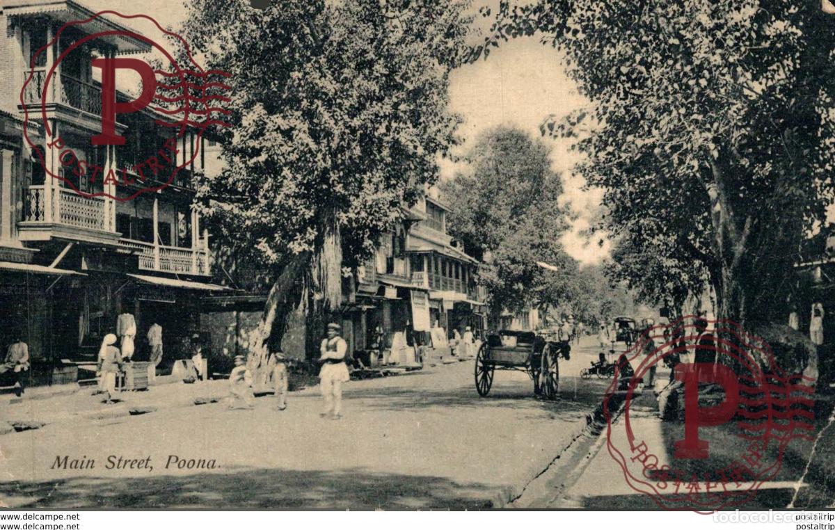 Postales: INDIA INDE. MAIN STREET, POONA - Foto 1