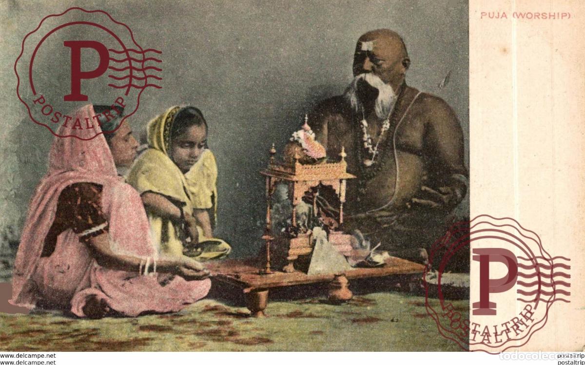 Postales: INDIA INDE. PUJA WORKSHIP - Foto 1