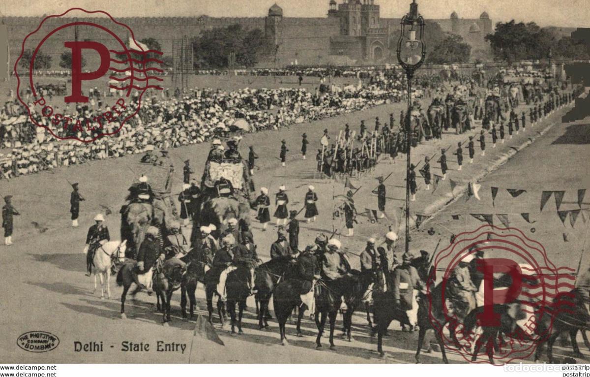 Postales: INDIA INDE. DELHI STATE ENTRY - Foto 1