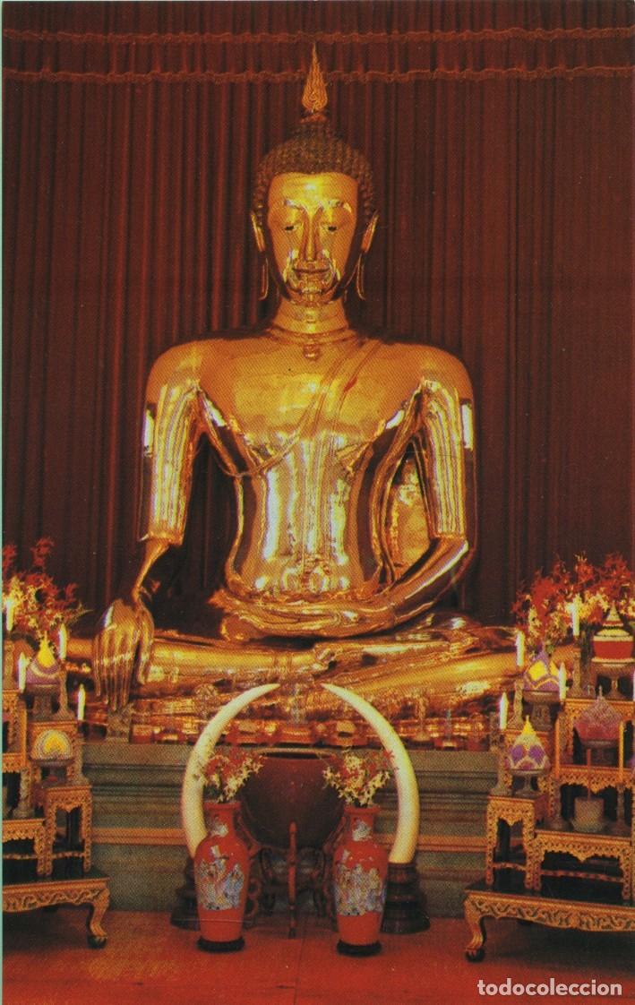 Postales: The Golden Buddha of Sukhothai in wat Traimit Witayaram Worawiharn. TAILANDIA. Sin circular