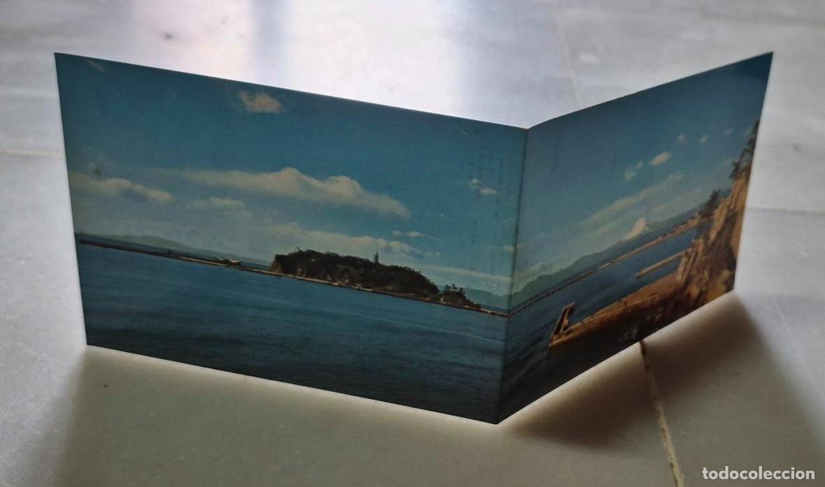 Postales: Postal doble. ENOSHIMA TAIKAN. Isla con el Monte Fuji a lo lejos. Jap&oacute;n. Sin circular.