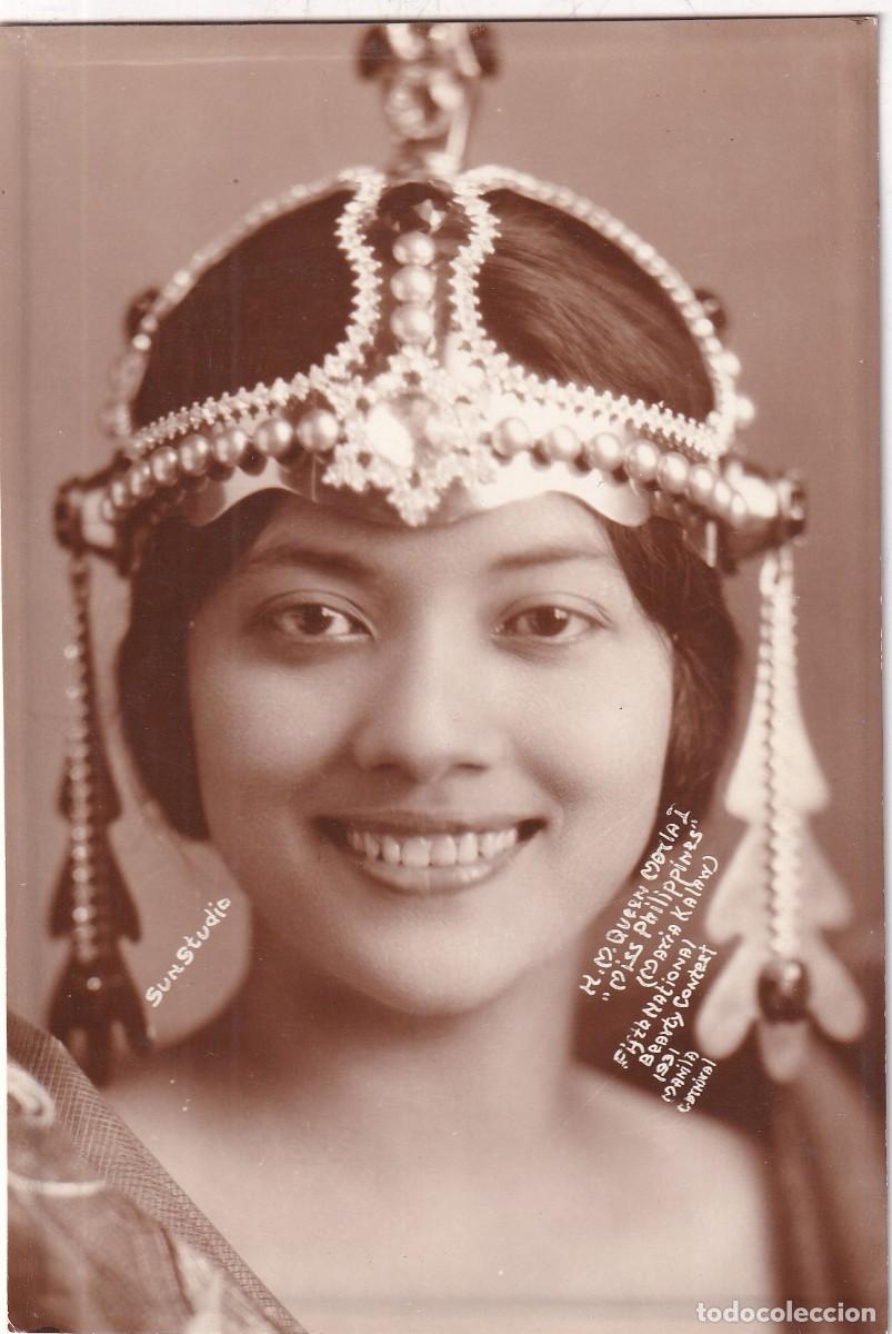 Postales: Miss Filipinas. Sun Studio. Maria Kalaw. Acabado fotogr&aacute;fico. Sin circular