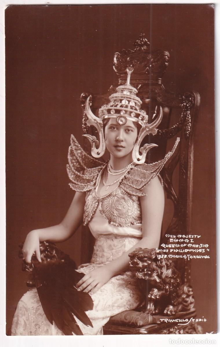 Postales: Miss Filipinas. Sun Studio. Maria Kalaw. Acabado fotogr&aacute;fico. Triangulo Studio