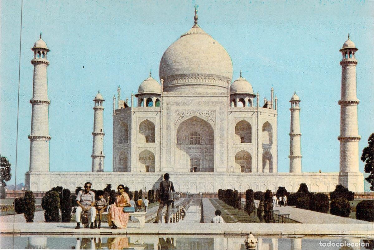 Postales: Postal de Agra, India: Vista del Majestuoso Taj Mahal