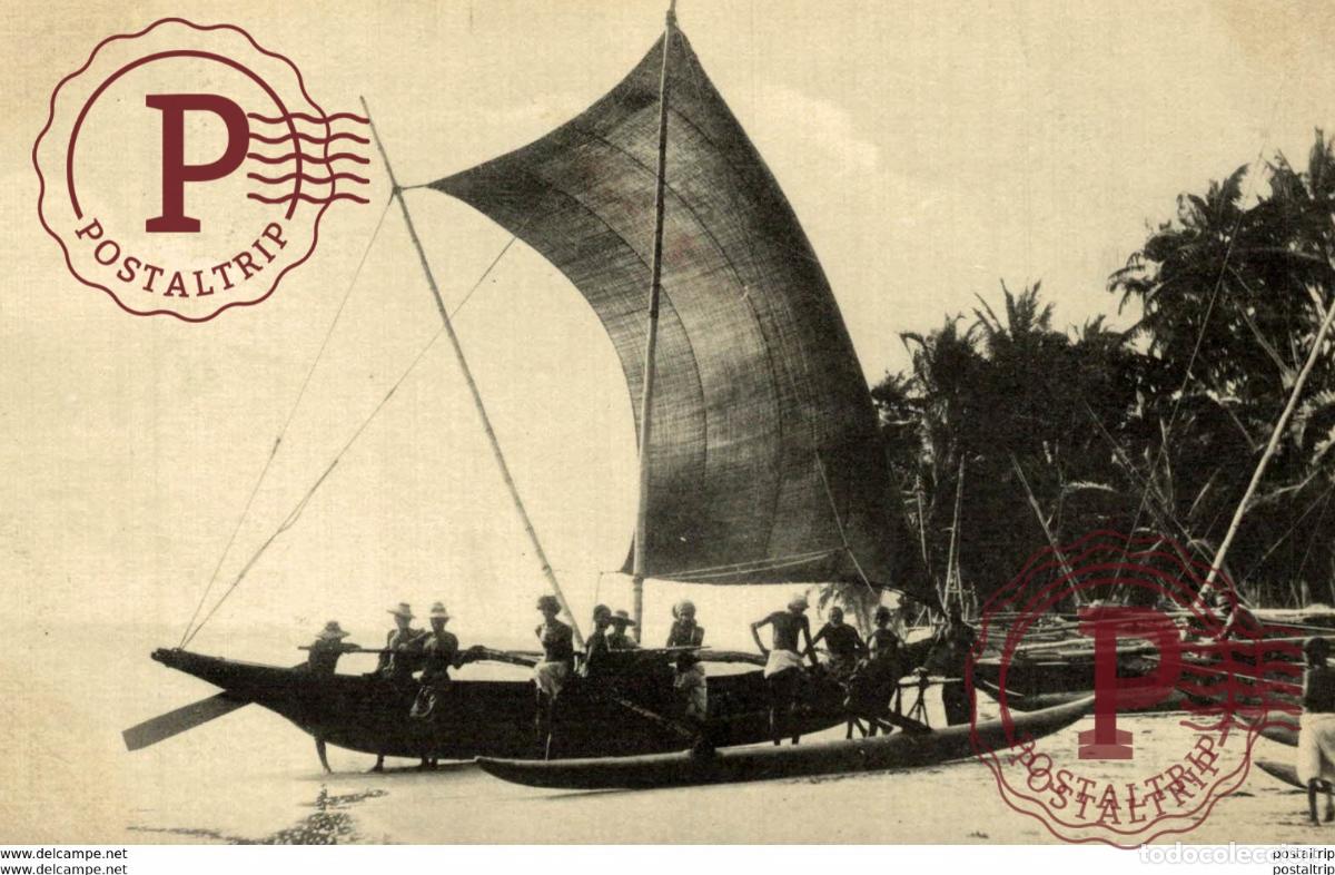 Cartoline: FISHING BOAT ceylon sri lanka