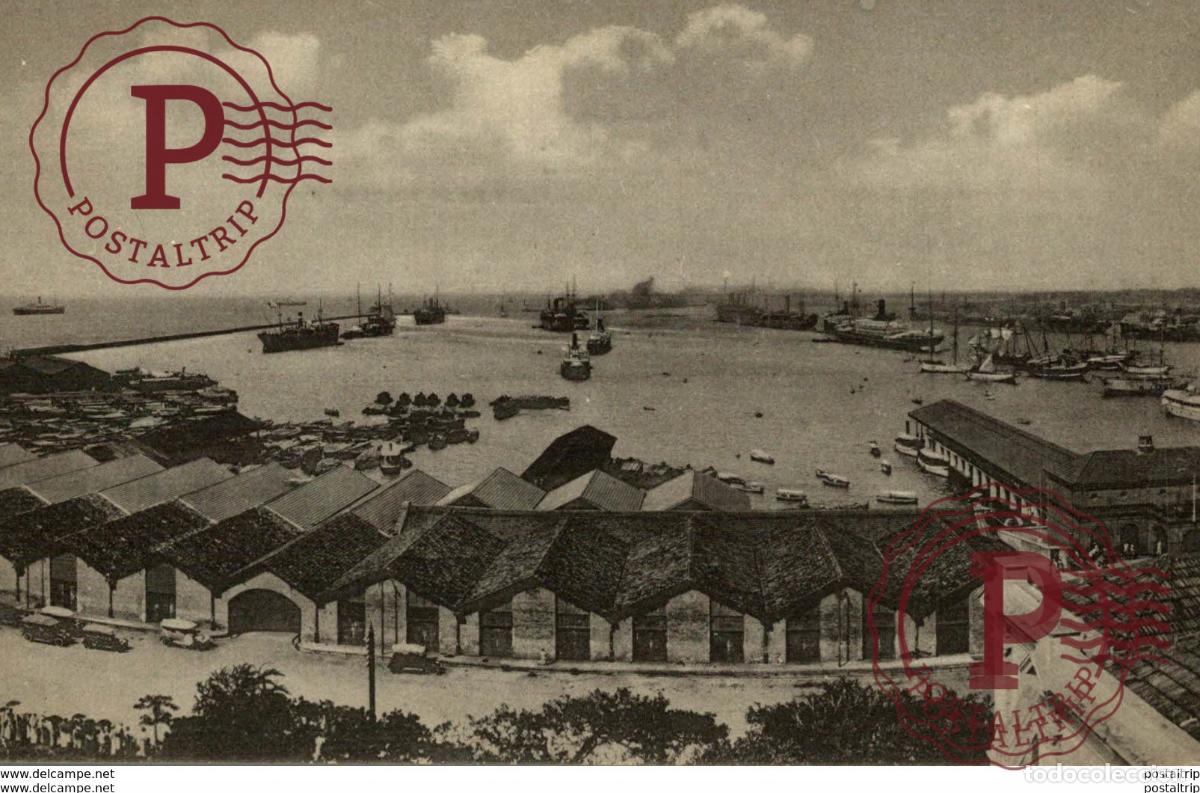 Cartoline: COLOMBO HARBOUR AND JETTY ceylon sri lanka