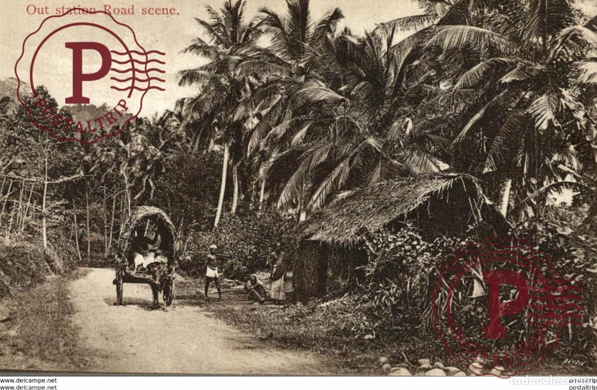 Postales: RARE OLD STATION ROAD SCENE SRI LANKA. CEYLON CEYLAN