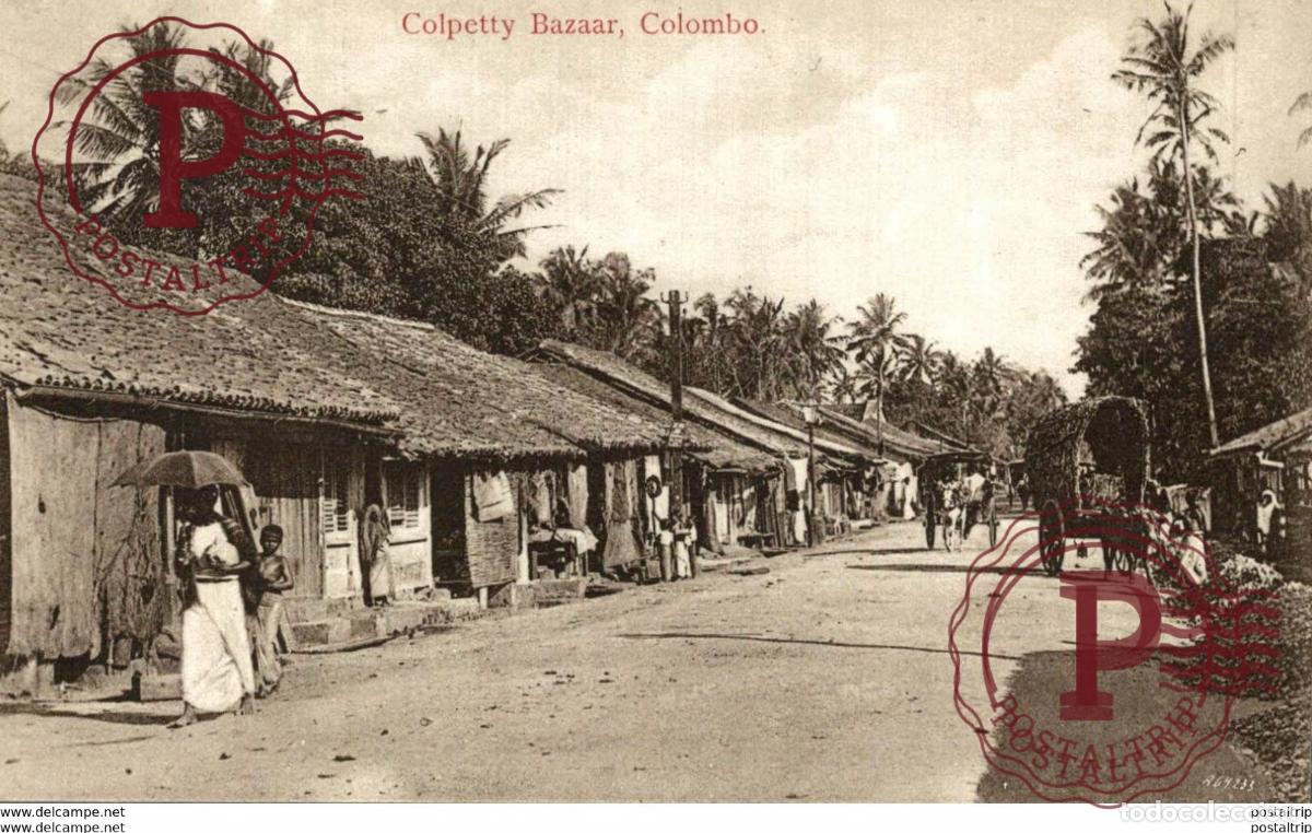 Postales: COLPETTY BAZAAR COLOMBO. CEYLON CEYLAN