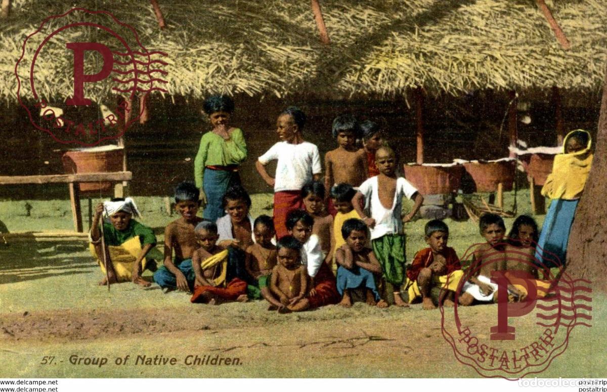 Cartoline: GROUP OF NATIVE CHILDREN SRI LANKA . CEYLON CEYLAN