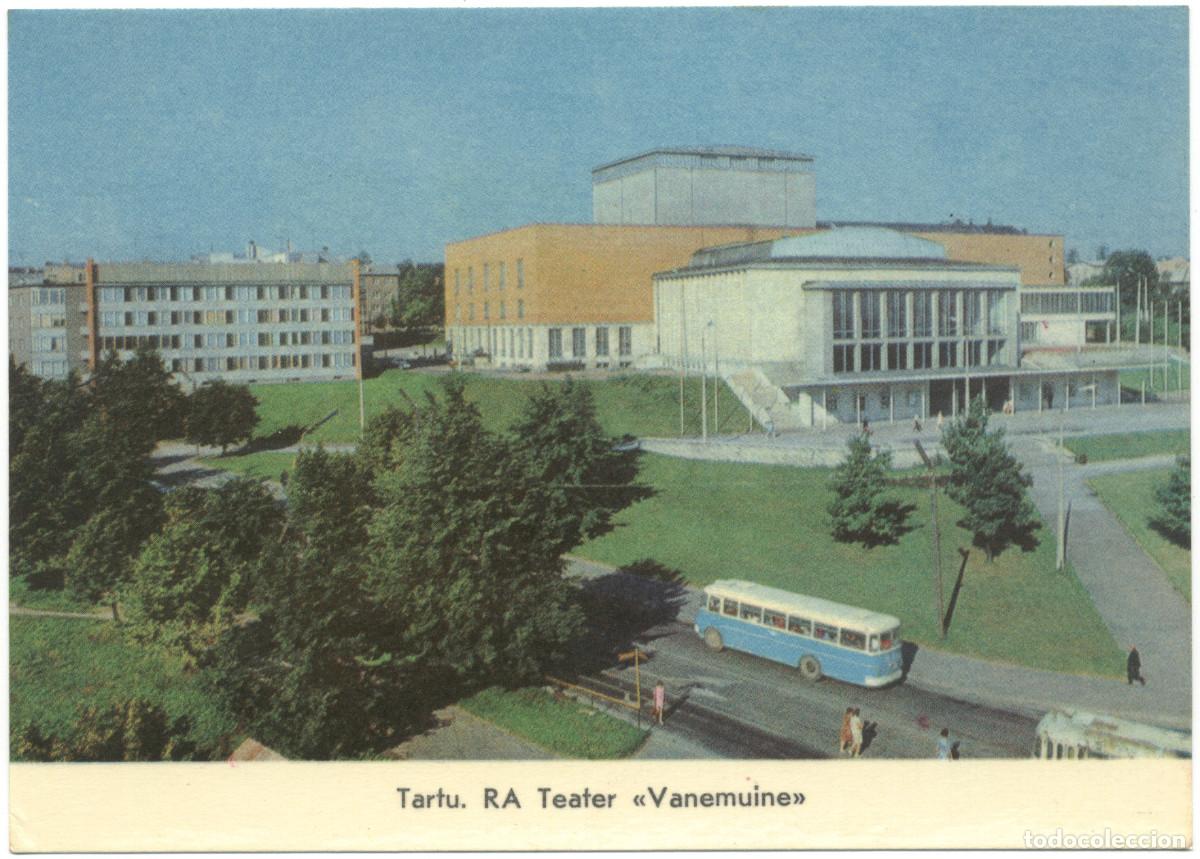 Postkarten: TARTU_Teater Vanemuine (new). Eesti Raamat. Photo G. German / Arquitectura Teatros URSS (Estonia)