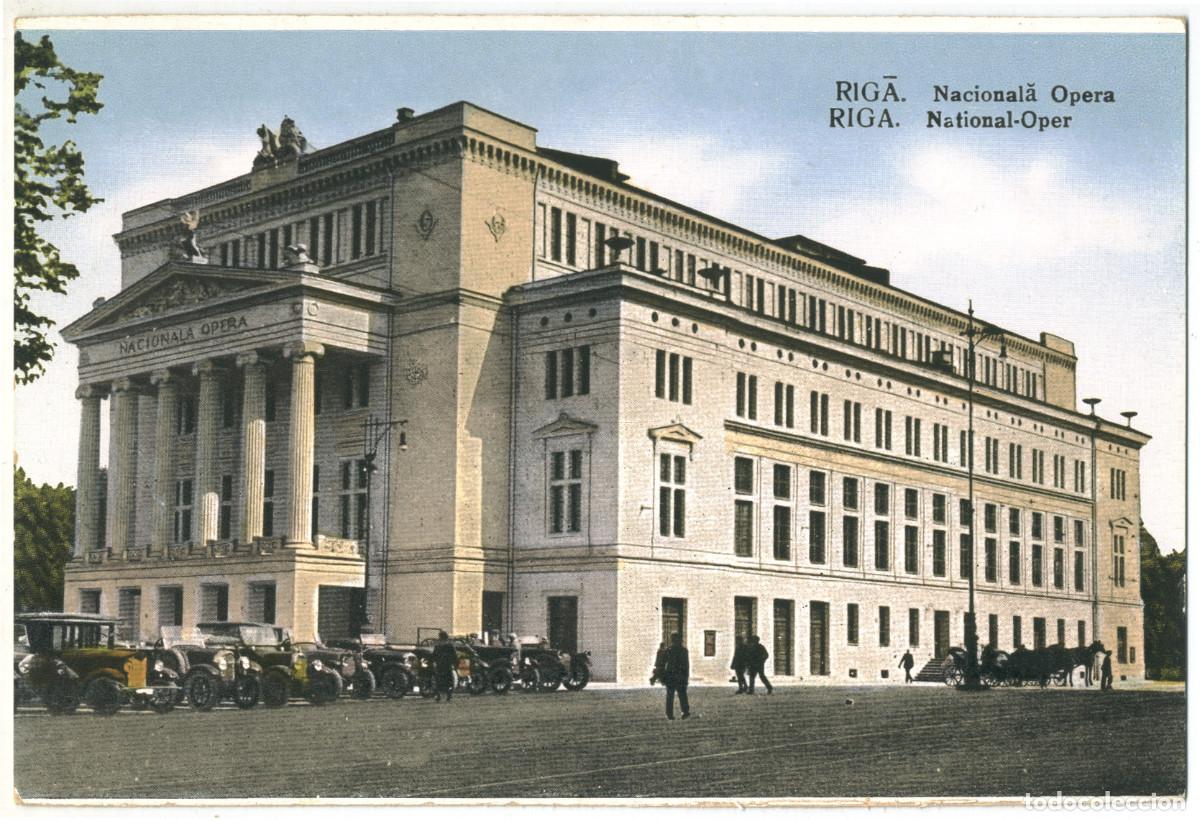 Postales: RIGA_Nacionala Opera_Sin datos / Arquitectura Teatros URSS (Letonia)