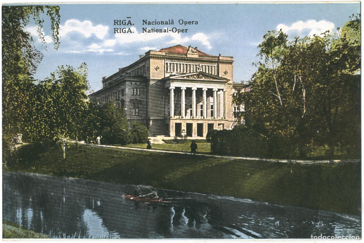 Postales: RIGA_Nacionala Opera_Sin datos / Arquitectura Teatros URSS (Letonia)