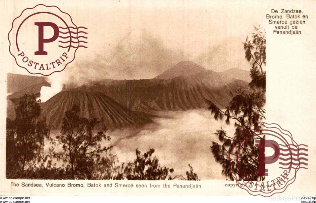 Postales: INDONESIE INDONESIA. The Sandsea, Vulcano Bromo, Batok and Smeroe seen from Penandjaan