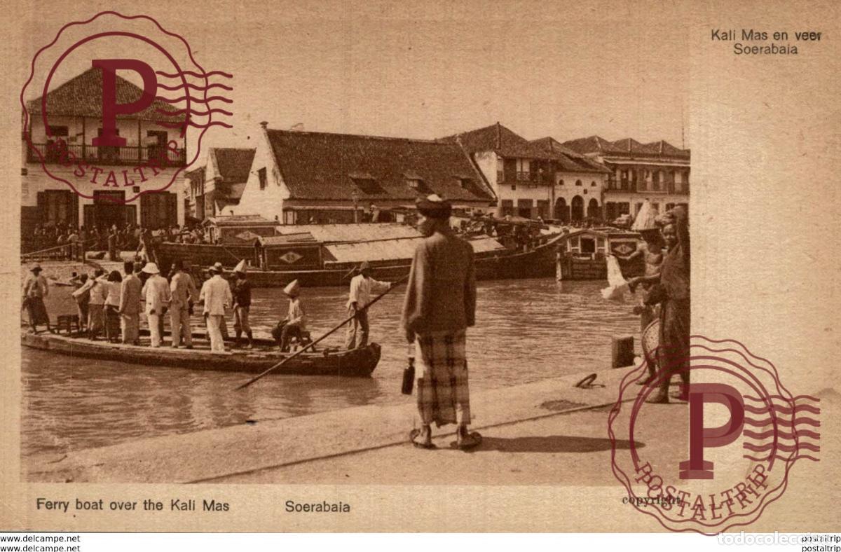 Postales: INDONESIE INDONESIA. Soerabaia Ferry Boat over the Kali Mas