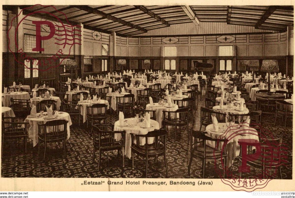 Postales: INDONESIE INDONESIA. EETZAAL. GRAND HOTEL PREANGER, BANDOENG JAVA
