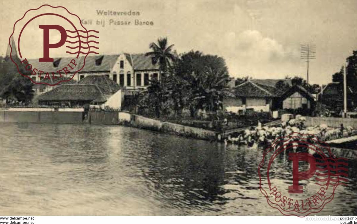 Postales: INDONESIA. WELTEVREDEN. KALI BIJ PASSAR BAROE