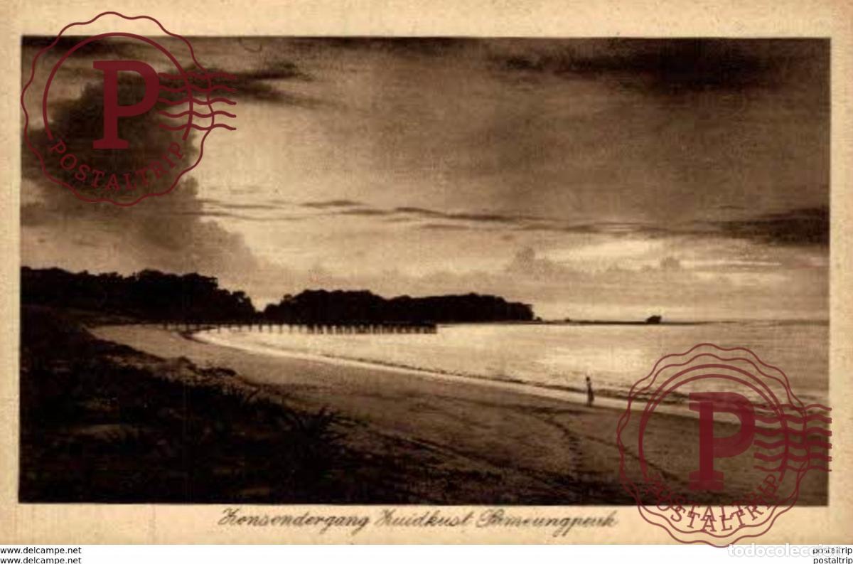 Postales: ZUIDKUST PAMEUNGPEUK ZONSONDERGANG Netherlands Indies INDONESIE Indonesia
