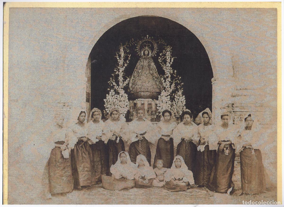Cartoline: 1898 ca.Filipinas.Novia y sus madrinas.Paso con Virgen.L&aacute;mina moderna 20 x 30 cm