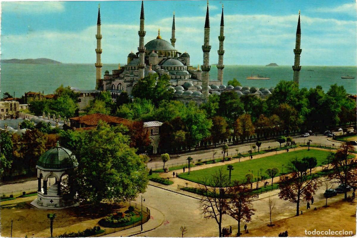 Postales: N&ordm; 67-Estambul. Turqu&iacute;a. Mezquita de Sultanahmet (1616) y Fuente Alemana (1898). Sin circular. ED. K