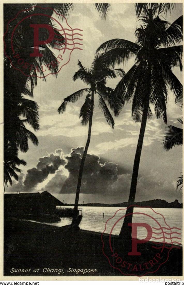 Postales: SUNSET AT CHANGI RPPC SINGAPORE SINGAPUR ASIA