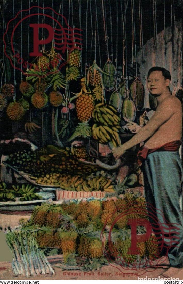 Cartes Postales: SINGAPUR. SINGAPORE, CHINESE FRUIT SELLER