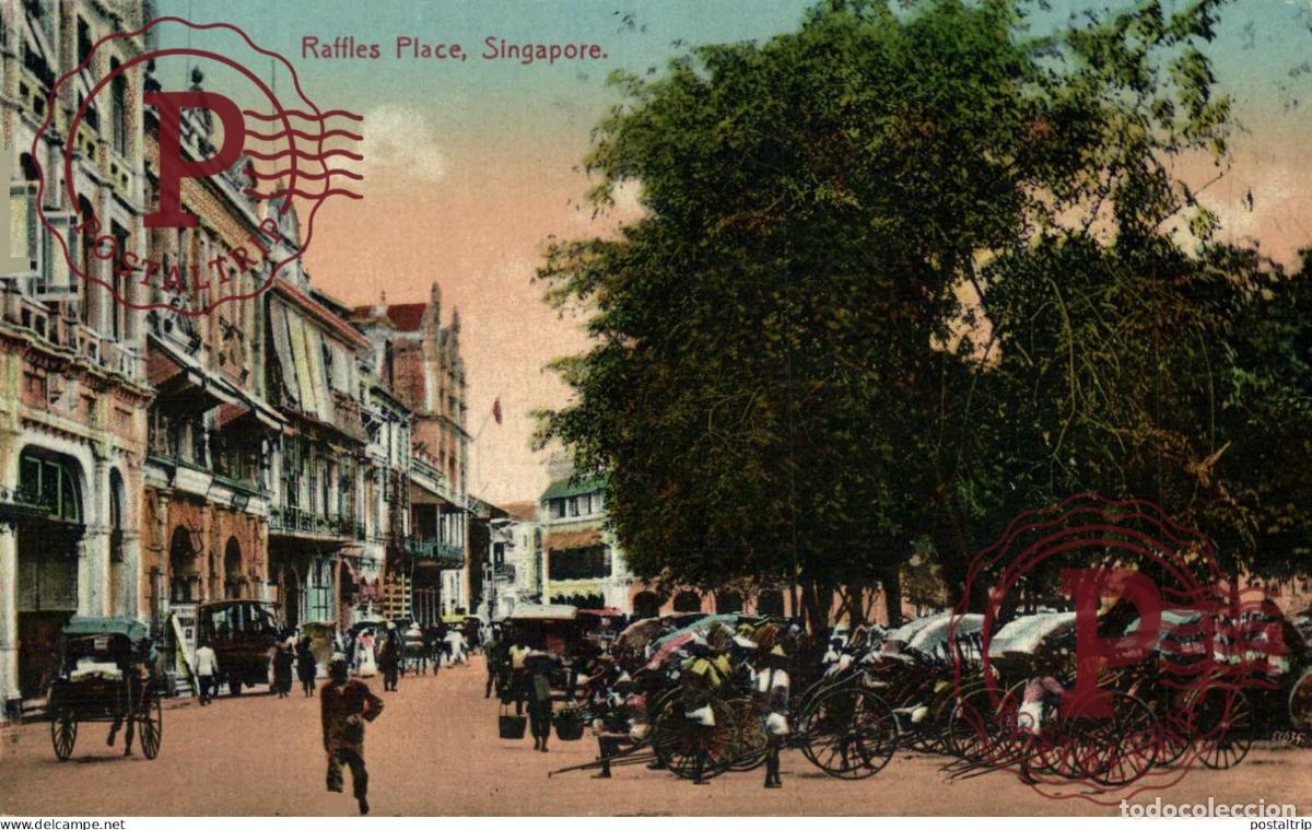 Postales: SINGAPUR. SINGAPORE, Raffles Place.