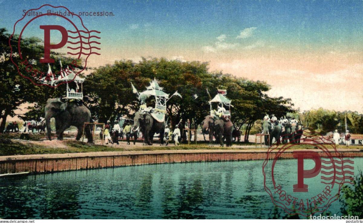 Postales: SINGAPUR. SINGAPORE, SULTAN BIRTHDAY PROCESSION. PERAK.