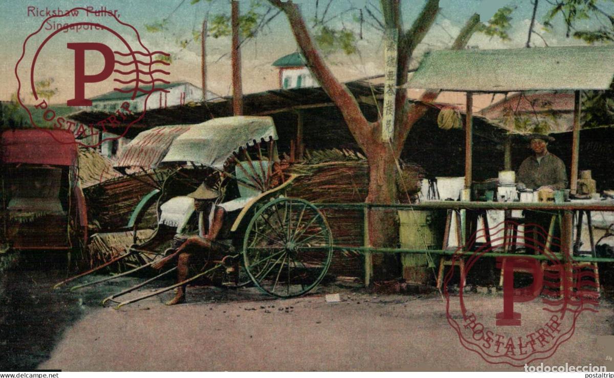 Postales: SINGAPUR. SINGAPORE, RICKSHAW PULLER. - Foto 1