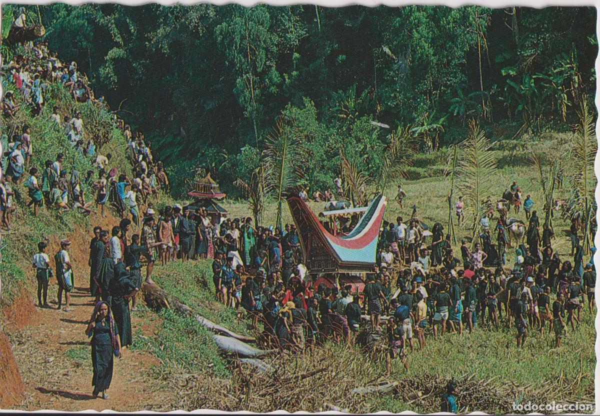 Postales: INDONESIA, ISLAS CELEBES, PROCESI&Oacute;N F&Uacute;NEBRE HACIA LA CASA DE LAKBIAN - PS H-49 - S/C