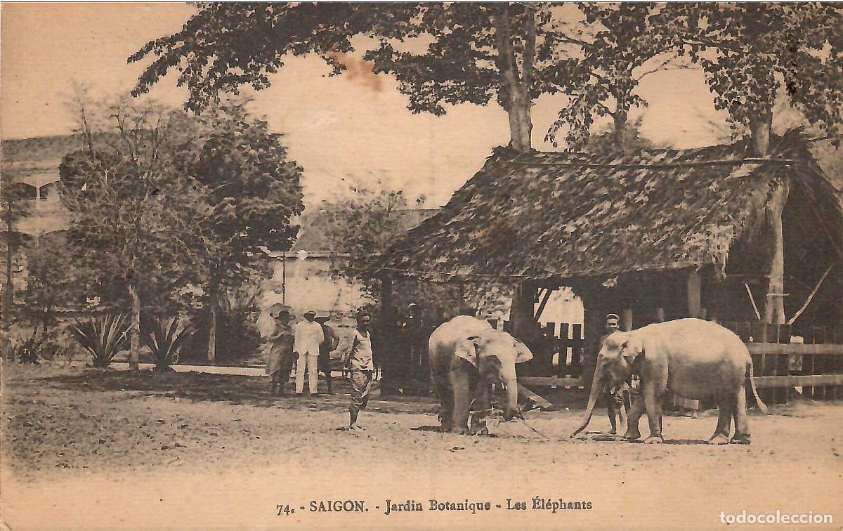 Postales: POSTAL CIRCULADA DE SAIGON A FRANCIA CON FRANQUICIA MILITAR