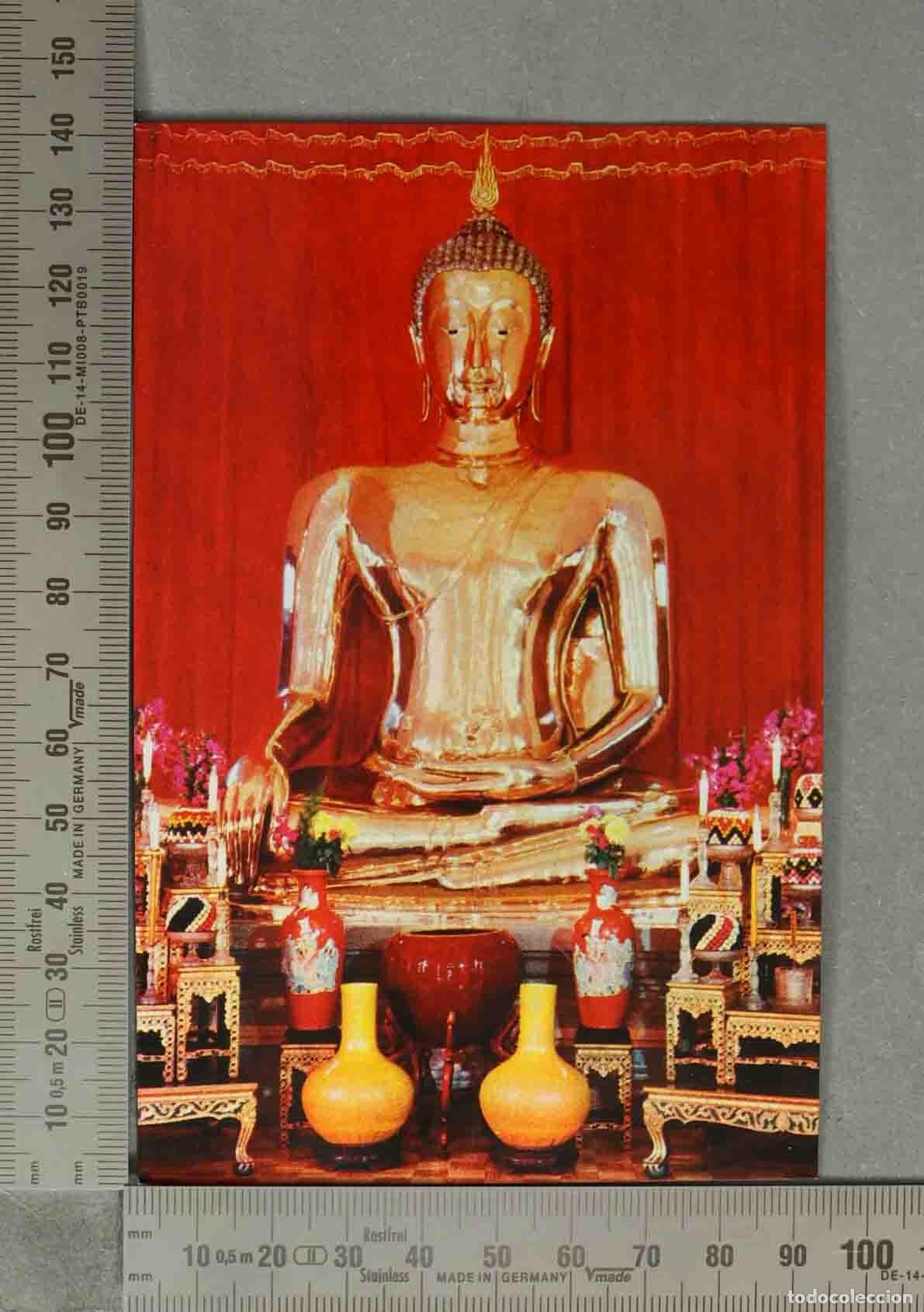 Postales: POSTAL. Bangkok - Tailandia - The Golden Buddha of Sukhothai in Wat Traimit