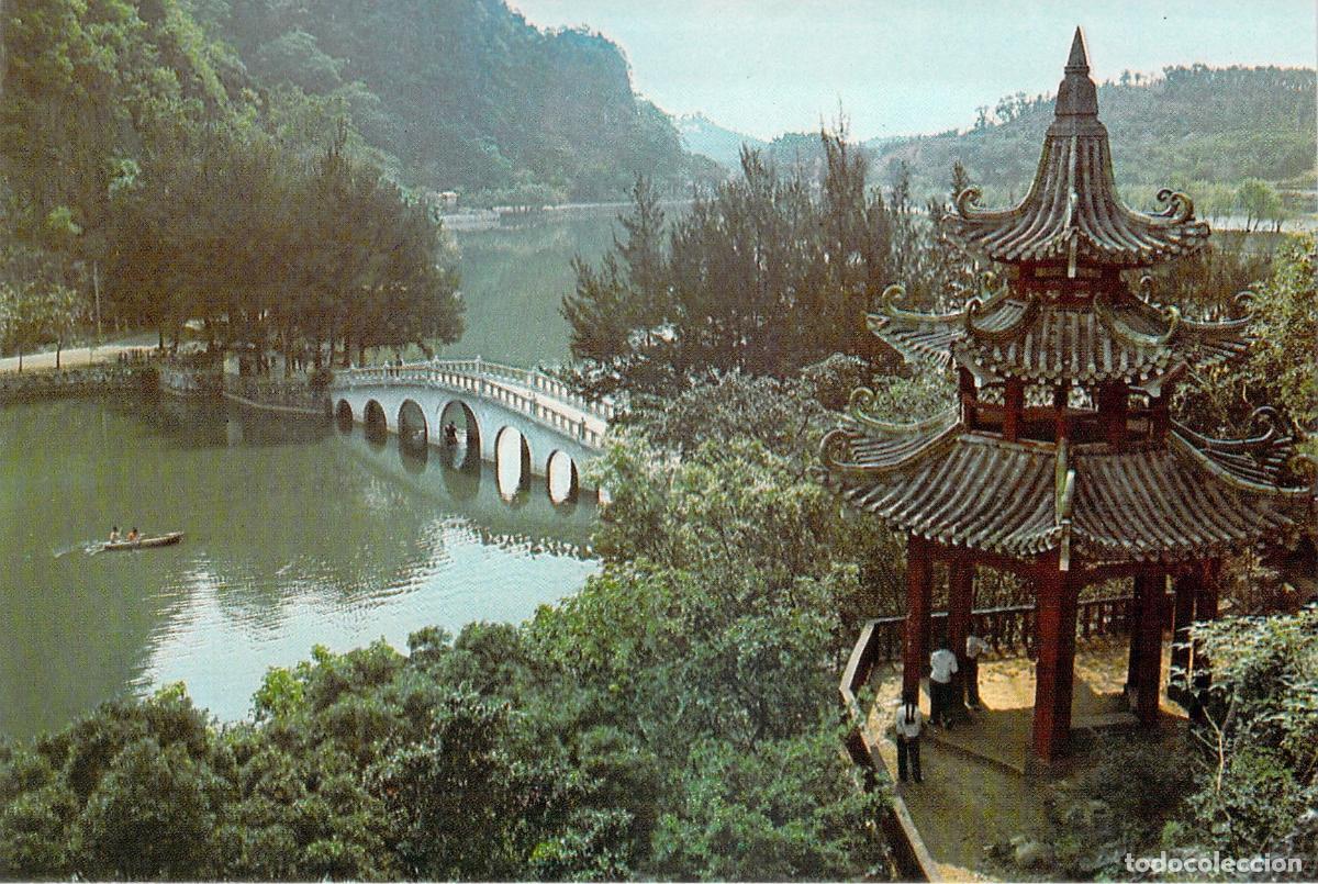Postales: Postal de la Pagoda junto al Puente de las Siete Estrellas en China