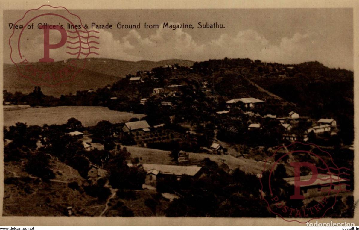 Postales: View of Officers Lines & Parade Ground from Magazine Subathu INDIA INDIEN INDE