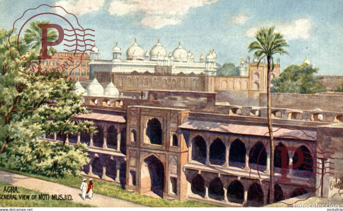 Postales: AGRA GENERAL VIEW OF MOTI MUSJID INDIA INDIEN INDE