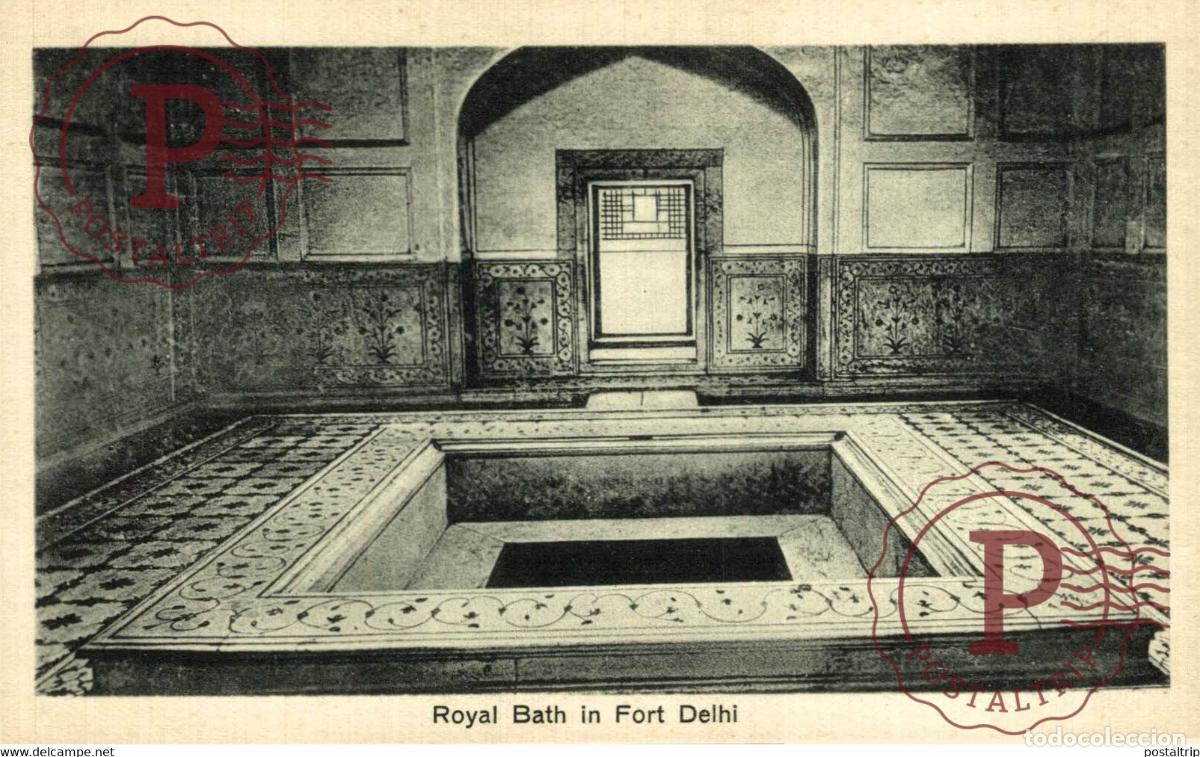 Postales: ROYAL BATH IN FORT DELHI INDIA INDIEN INDE