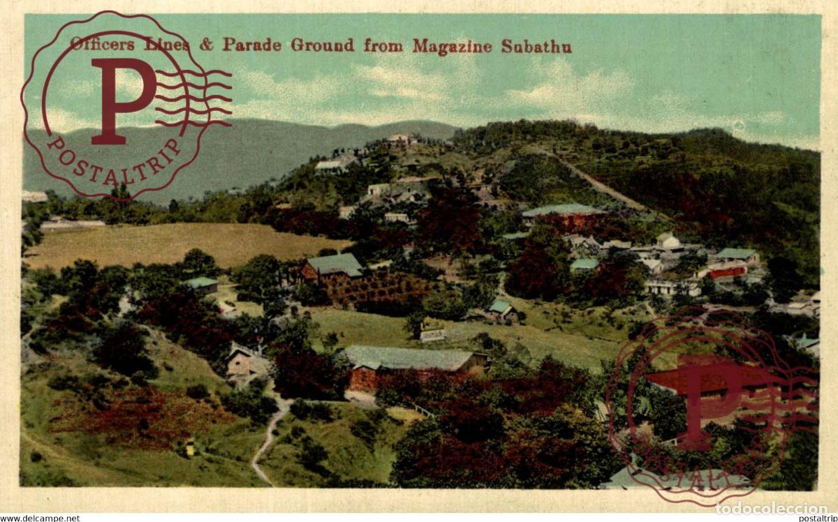 Postales: OFFICIERS LINES & PARADE GROUND FROM MAGAZINE SUBATHU. MOORLI DHUR & SONS AMBALA CANTT INDIA INDI