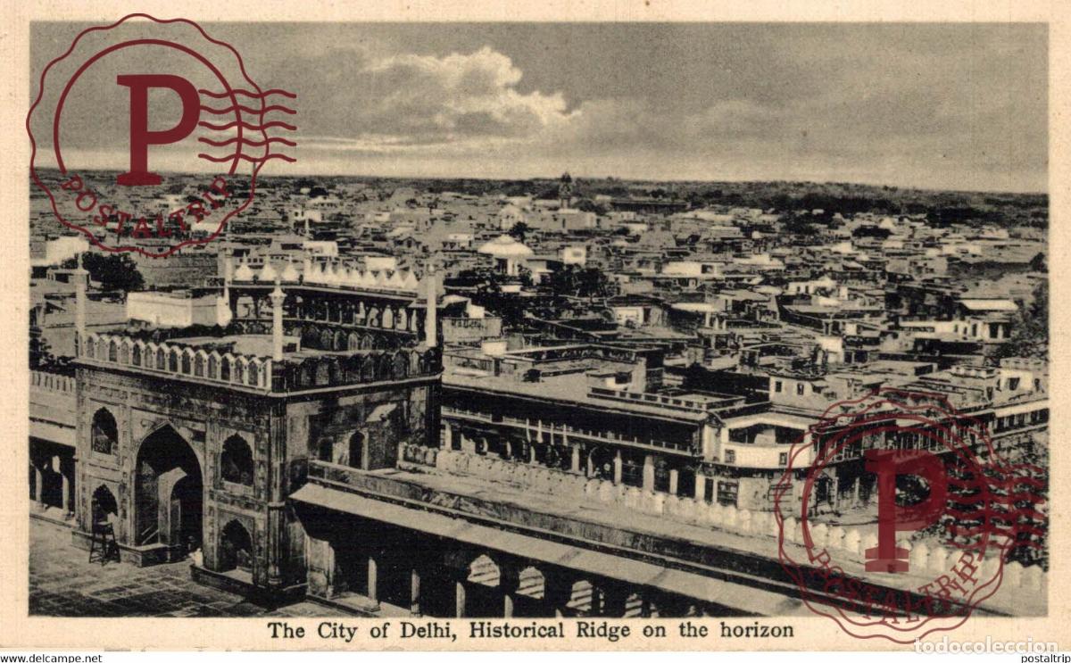 Postales: THE CITY OF DELHI, HISTORICAL RIDGE ON THE HORIZON. BOMBAY INDIA INDIEN INDE
