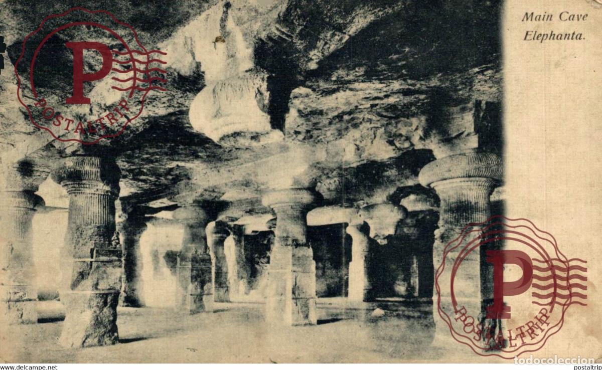 Postales: MAIN CAVE ELEPHANTA . BOMBAY INDIA INDIEN INDE