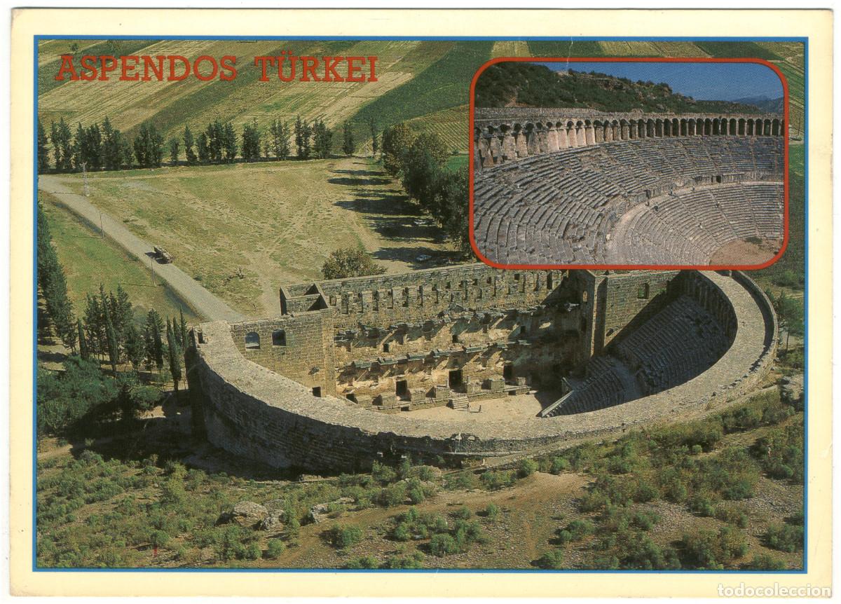 Postales: BERGAMA (Turkey)_Asklepion Tiyatro_Keskin Color. 448 / Teatro antiguos Asia Menor