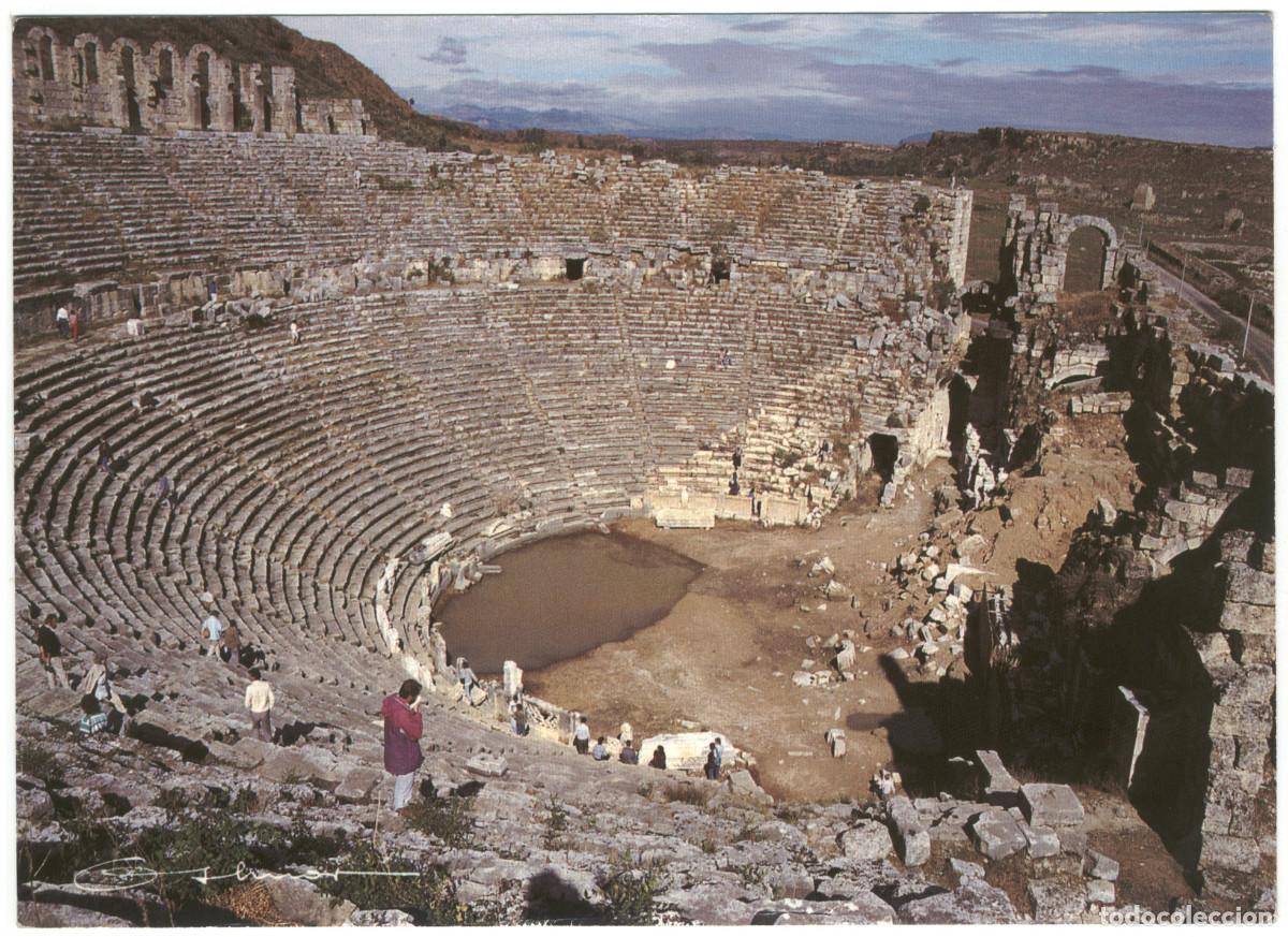 Postales: PERGE (Turkey)_B&uuml;y&uuml;k Tiyatro_Galeri Elgen Alanya. 3.380 / Teatro antiguos Asia Menor