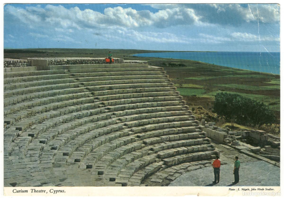 Postales: LEMESOS or LIMASSOL (Cyprus)_Kourion Theatron_John Hinde. 2CY27 / Teatro antiguos Asia Menor