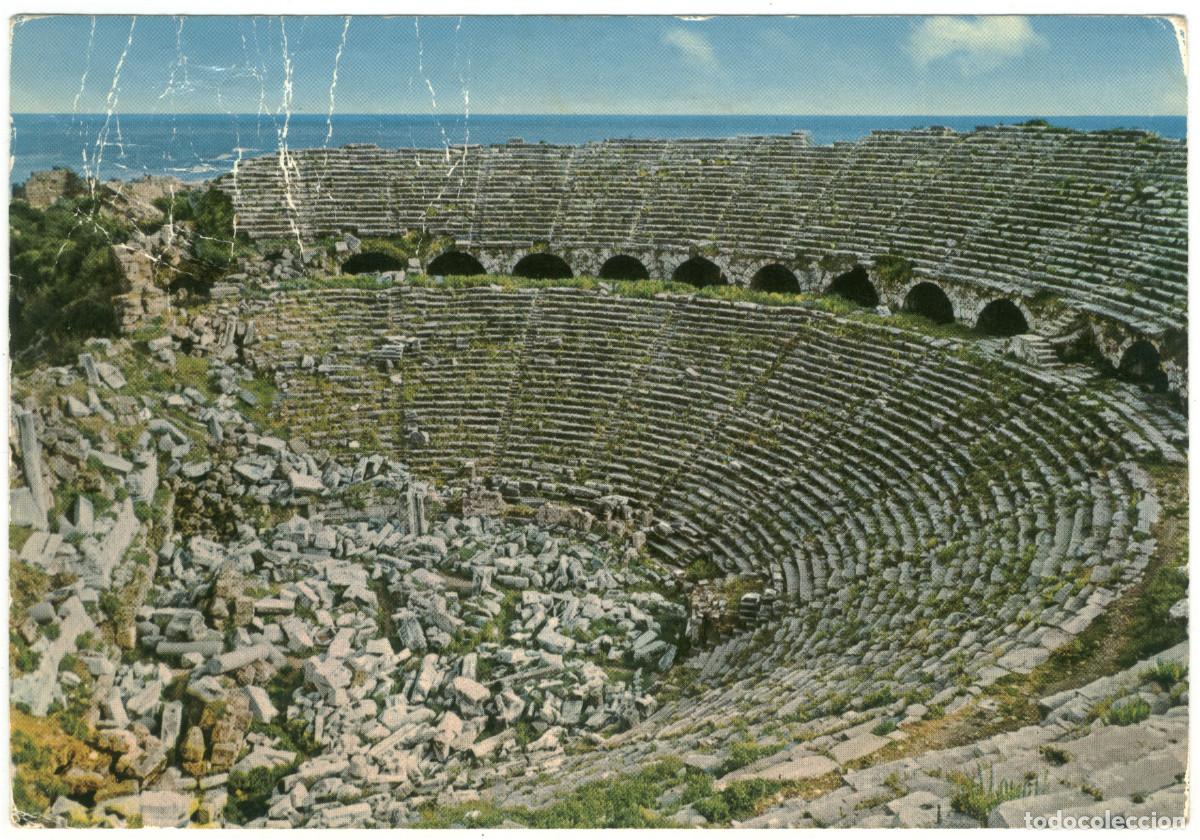 Postales: SIDE or CENNET SEHIR ANTALYA (T&uuml;rkiye)_Tiyatro_Keshin Color. 564 A / Teatro antiguos Asia Menor