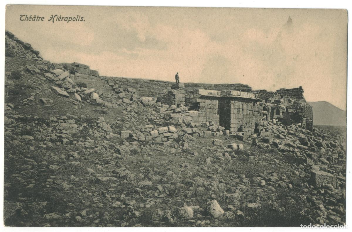 Postales: SMYRNE-IZMIR (Turkey)_Hierapolis Tiyatro_ S. Sarantpoulos / Teatros antiguos Asia Menor